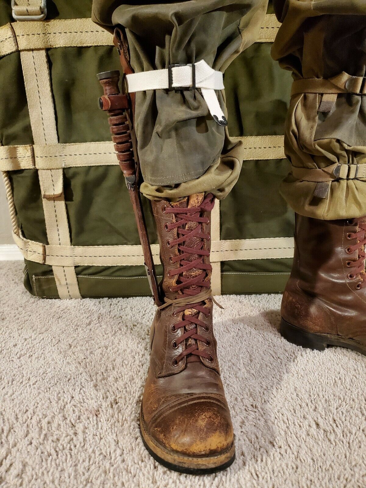 Ww2 Paratrooper Leg Strap/m3 Knife/gi Cot Straps